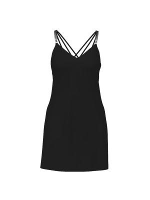 Пеньюар Victoria's Secret Scattered Shine Strap Satin Strappy-Back Slip Black