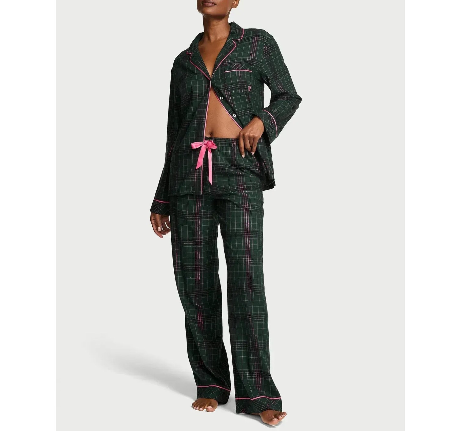 Піжама Flannel Long Pajama Set Clover Green