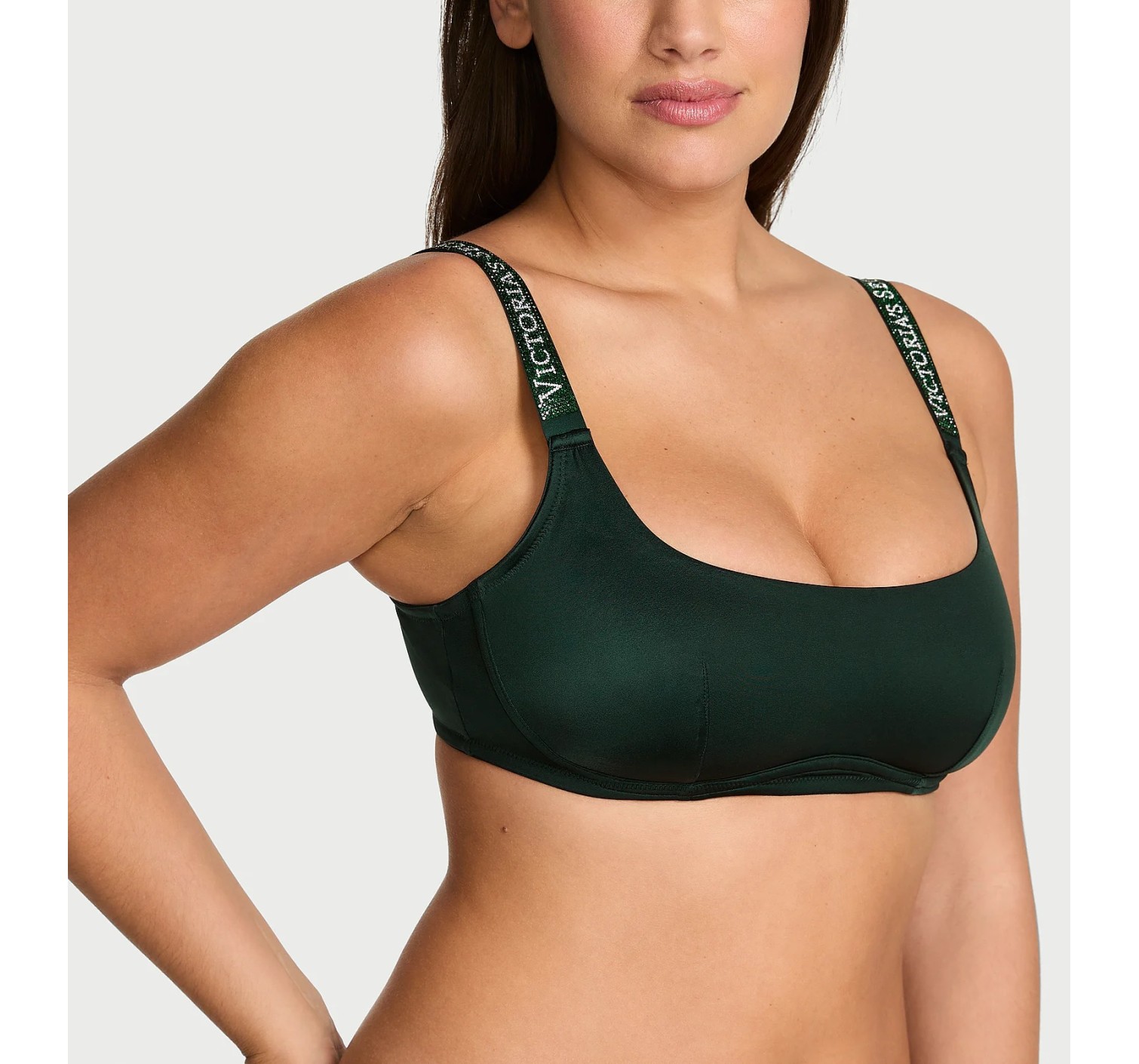 Бюстгальтер Shine Strap Scoop Bralette Cilantro
