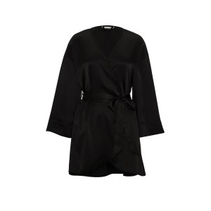 Халат Satin Short Robe Black