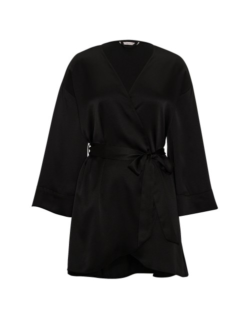 Халат Satin Short Robe Black