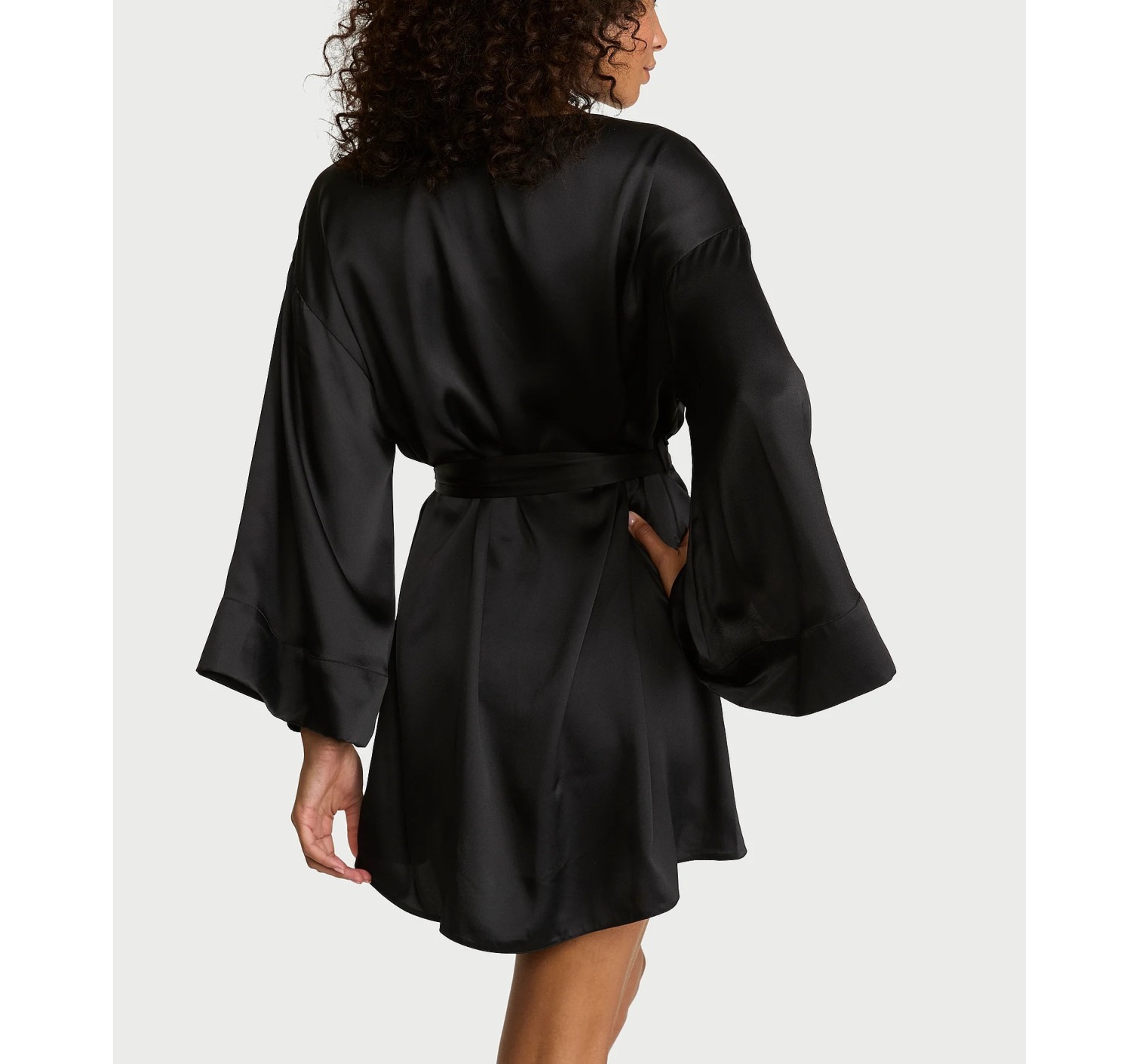 Халат Satin Short Robe Black