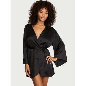 Халат Satin Short Robe Black