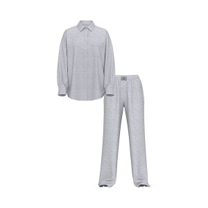 Пижама Modal-Cotton Long Pajama Set Medium Heather Grey