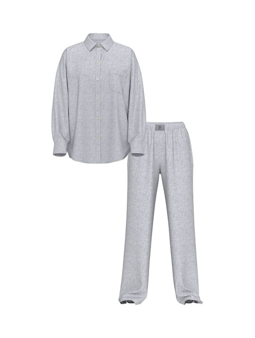 Пижама Modal-Cotton Long Pajama Set Medium Heather Grey