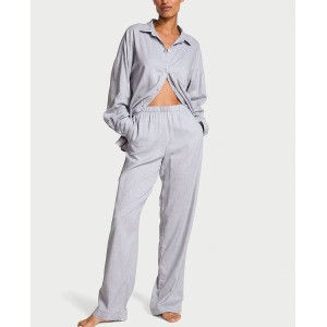Пижама Modal-Cotton Long Pajama Set Medium Heather Grey