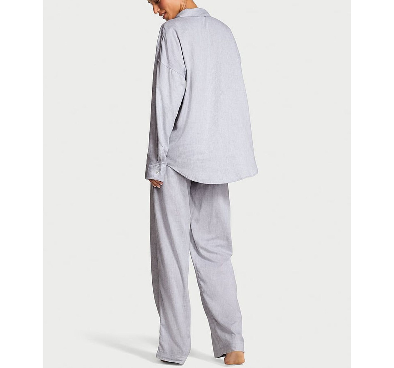 Пижама Modal-Cotton Long Pajama Set Medium Heather Grey