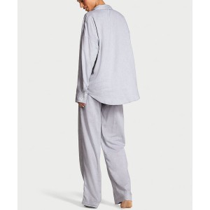 Пижама Modal-Cotton Long Pajama Set Medium Heather Grey