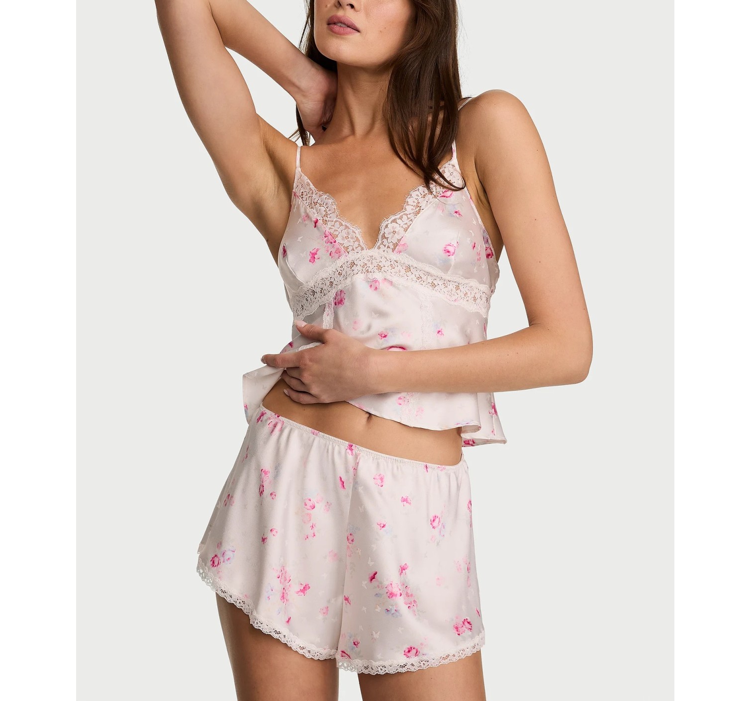 Піжама Jacquard Cami & Short Set Butterflies Pink Floral
