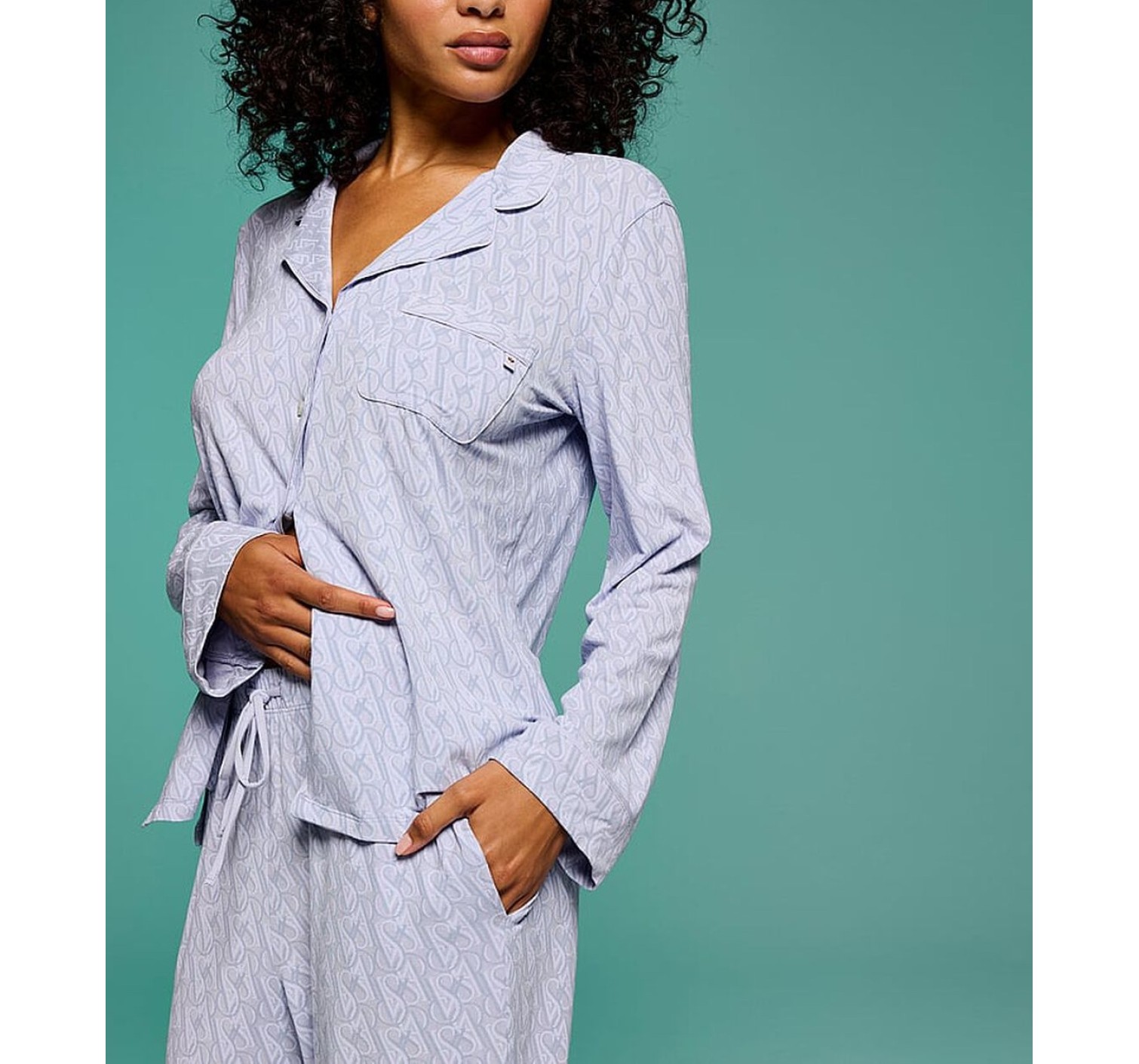 Пижама SoSoft Modal Long Pajama Set Icy Lavender Logos