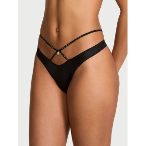 Трусики Shine Charm Strappy Thong Panty Black