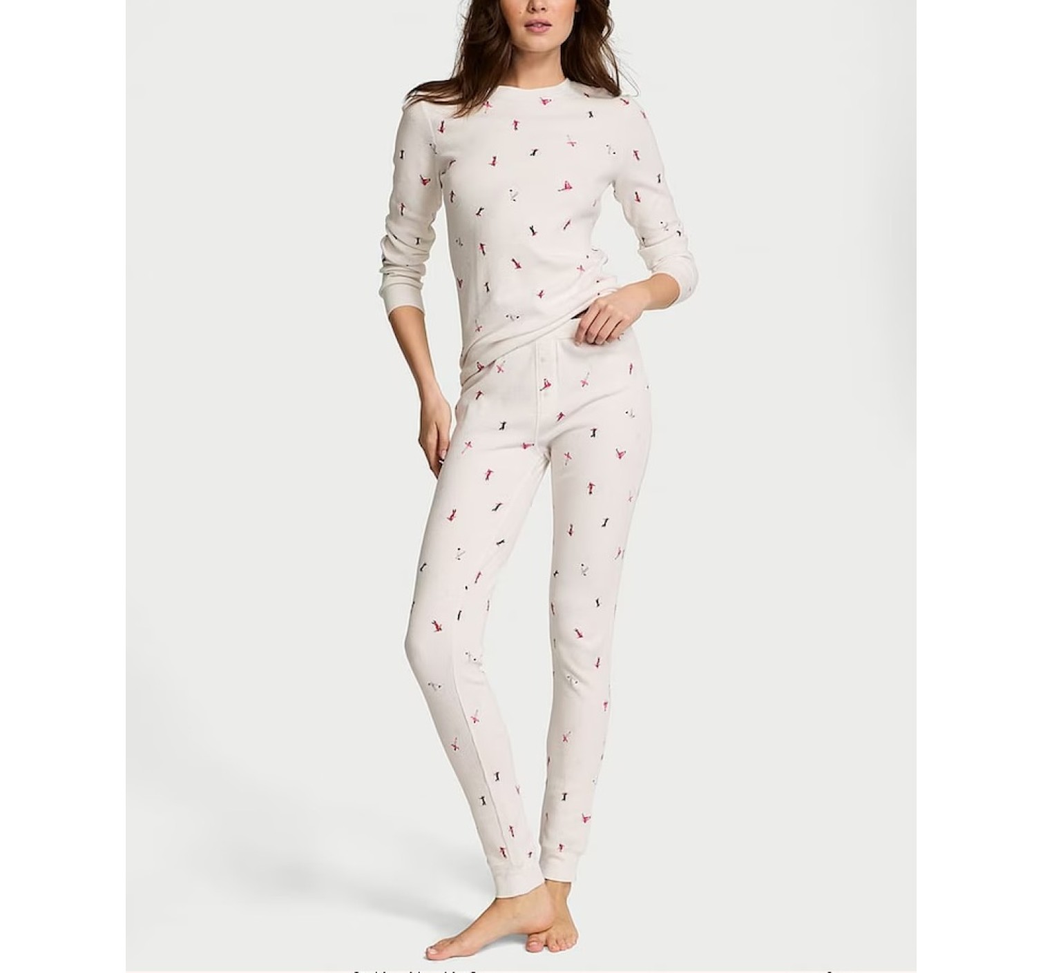Пижама Thermal Long Pyjama Set Coconut White Skiers