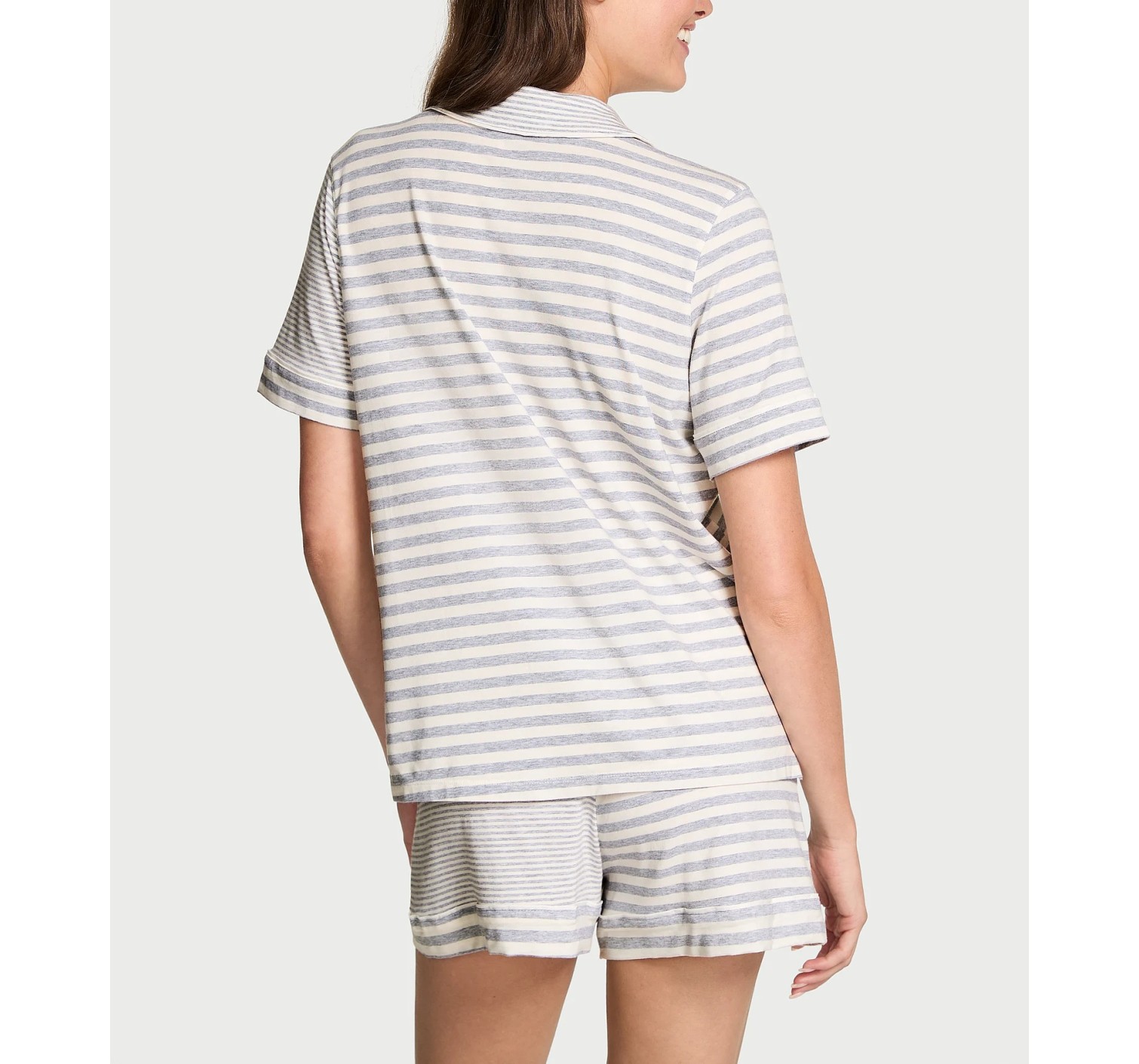 Пижама SoSoft Modal Short Pajama Set Heather Grey Stripe