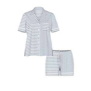 Пижама SoSoft Modal Short Pajama Set Heather Grey Stripe