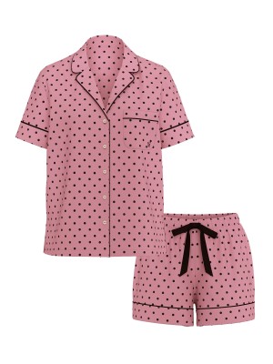 Пижама Cotton Flannel Short Pajama Set Aspirin Dot Yd