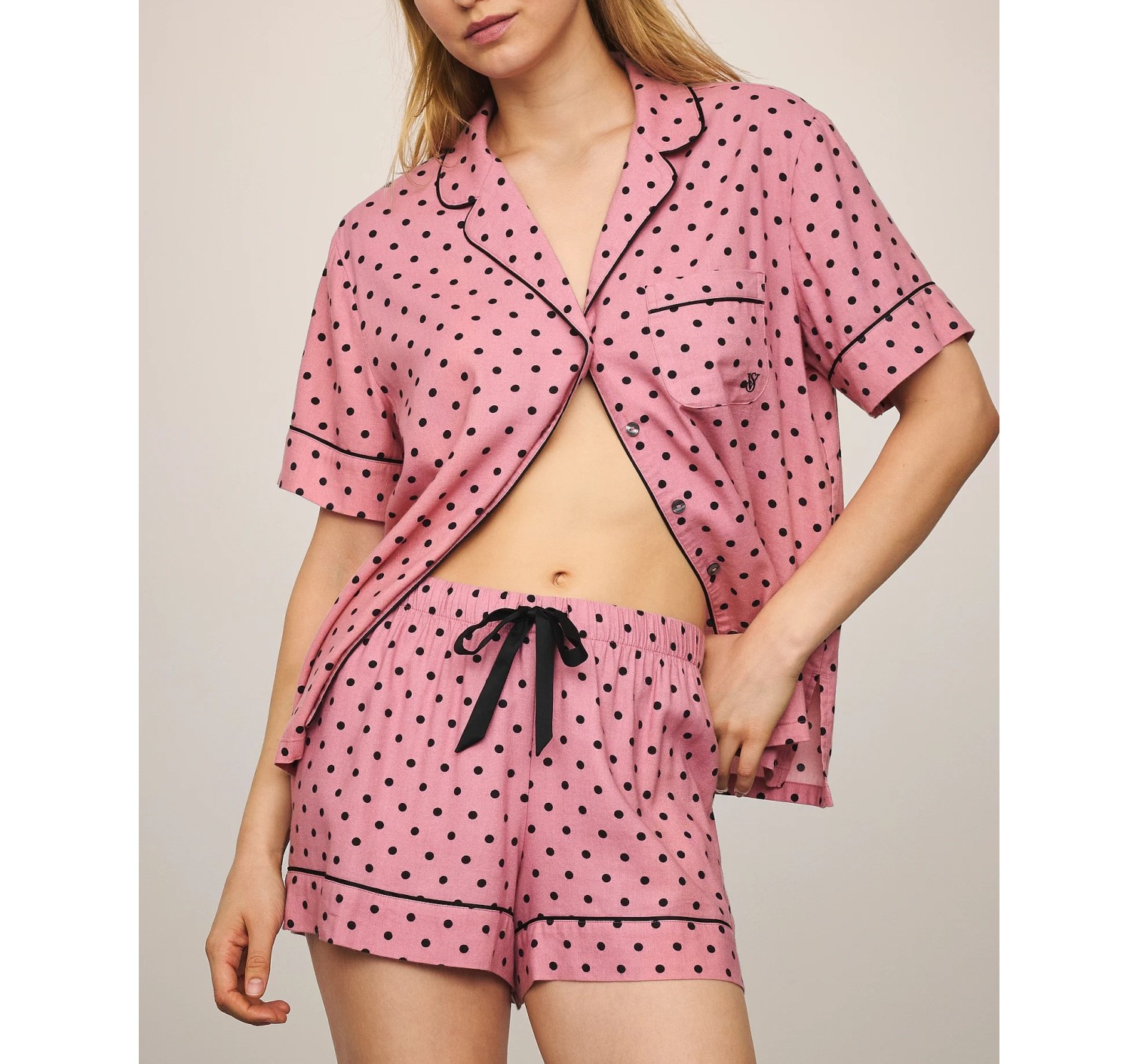 Піжама Cotton Flannel Short Pajama Set Aspirin Dot Yd