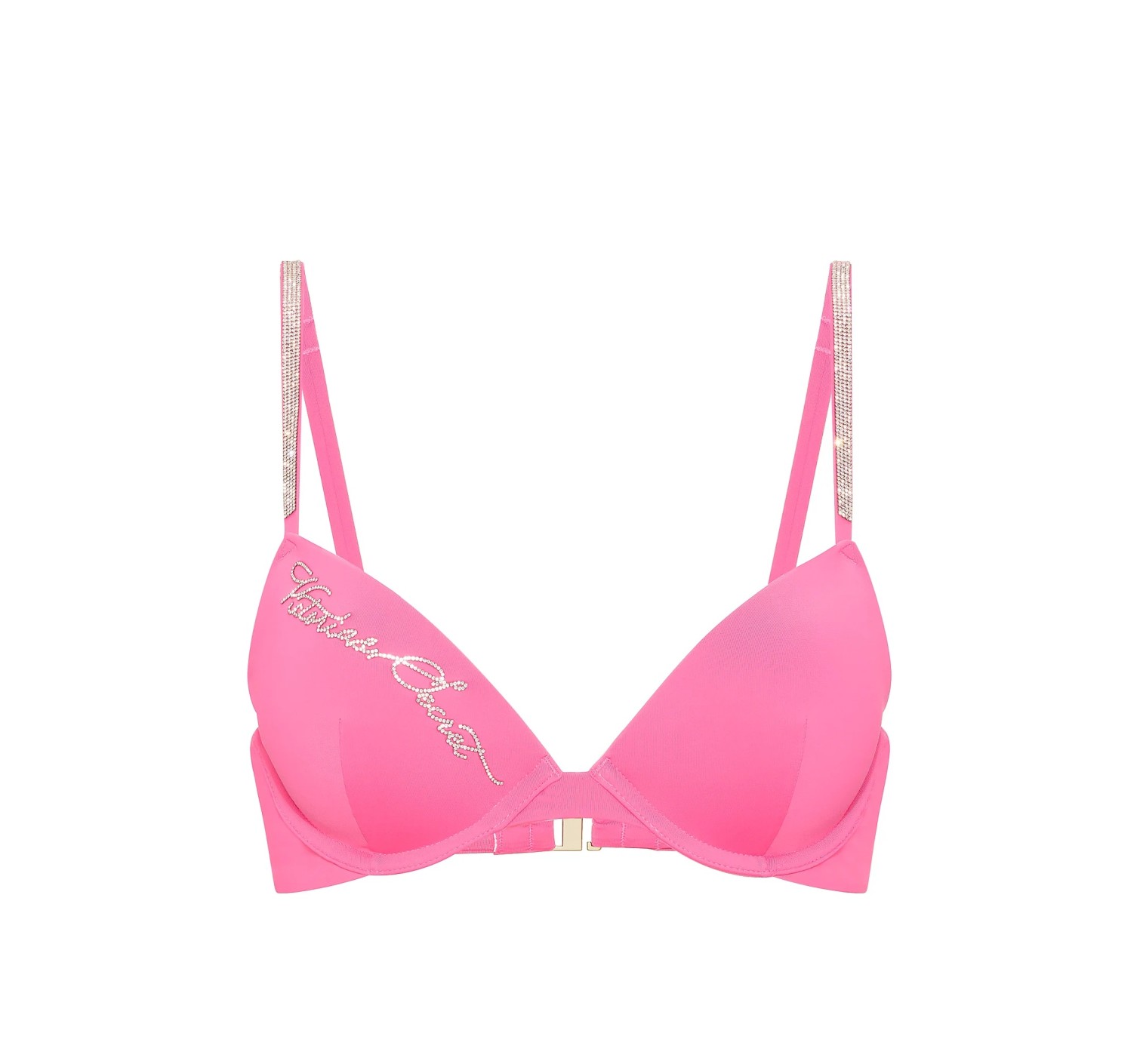 Купальник Very Sexy Shine Strap Script Push-Up Bikini Top Brazilian Bikini Bottom Bombshell Pink