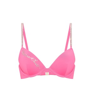 Купальник Very Sexy Shine Strap Script Push-Up Bikini Top Brazilian Bikini Bottom Bombshell Pink