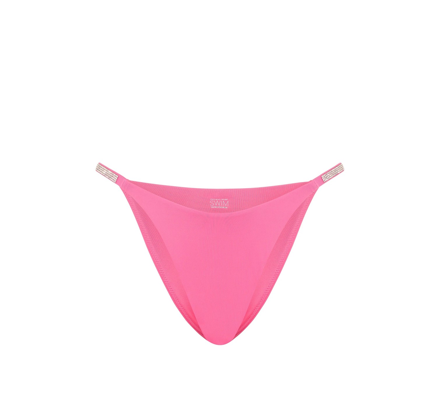 Купальник Very Sexy Shine Strap Script Push-Up Bikini Top Brazilian Bikini Bottom Bombshell Pink