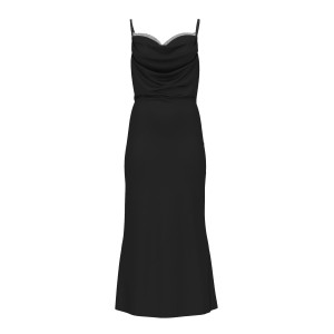 Пеньюар Satin Sparkle Draped Maxi Slip Black