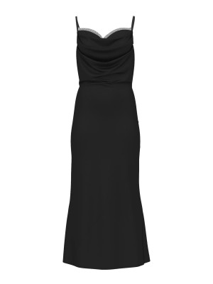 Пеньюар Satin Sparkle Draped Maxi Slip Black