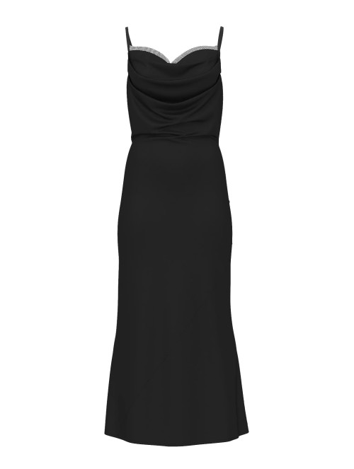 Пеньюар Satin Sparkle Draped Maxi Slip Black