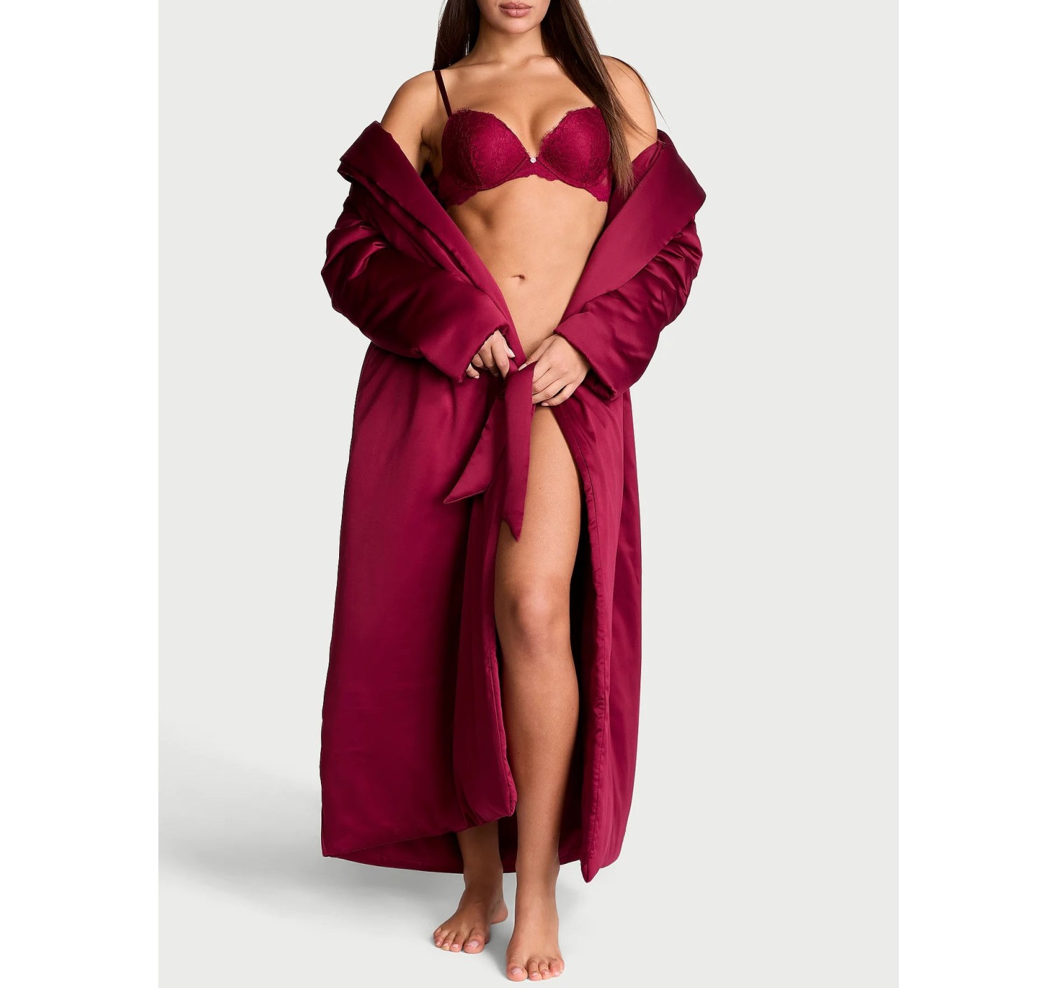 Халат + Маска для сна Dream Satin Duvet Robe & Eye Mask Set