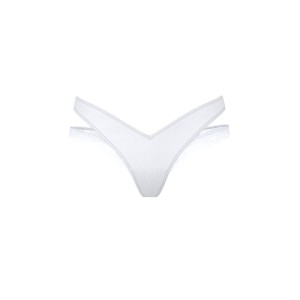 Трусики Rose Lace-Trim Cut-Out Thong Panty White