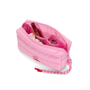 Косметичка Quilted Puﬀer Makeup Bag PINK