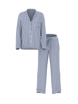Пижама Cotton Heritage Cotton Long Pajama Set Blue