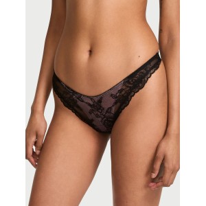 Трусики Rose Lace Overlay Thong Panty Dusk Rose