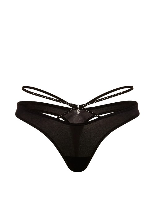 Трусики Shine Charm Strappy Thong Panty Black