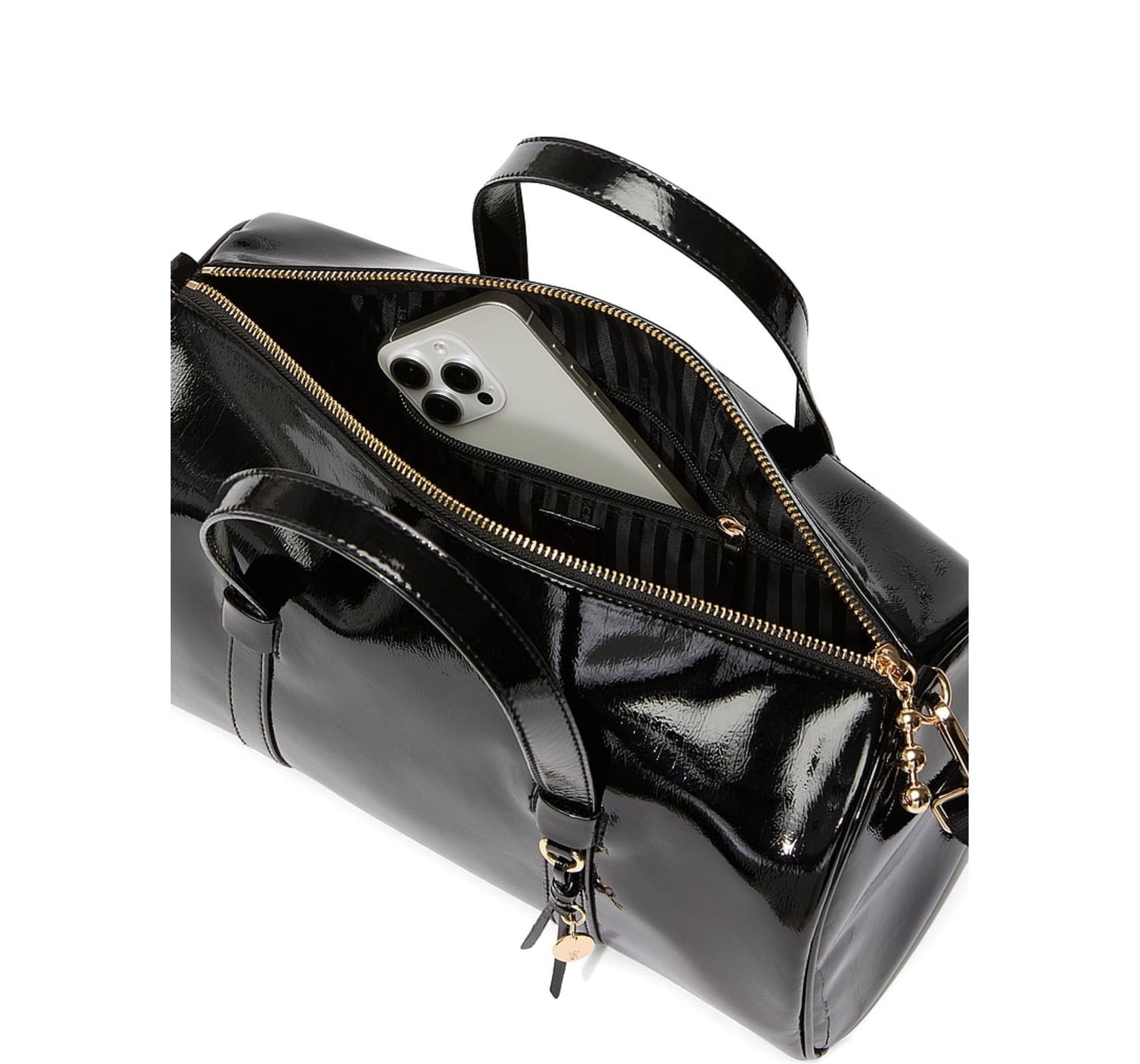 Сумка Black Patent Large Duffle Bag
