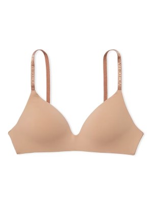Бюстгальтер Strap Lightly Lined Non Wired Logo Bra Praline Nude