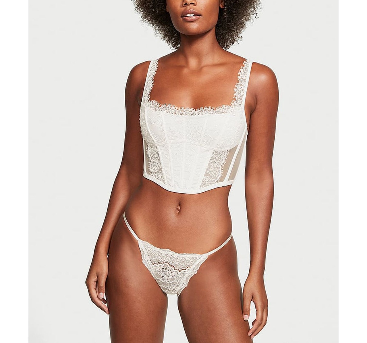 Корсет Lace Corset Top Coconut White