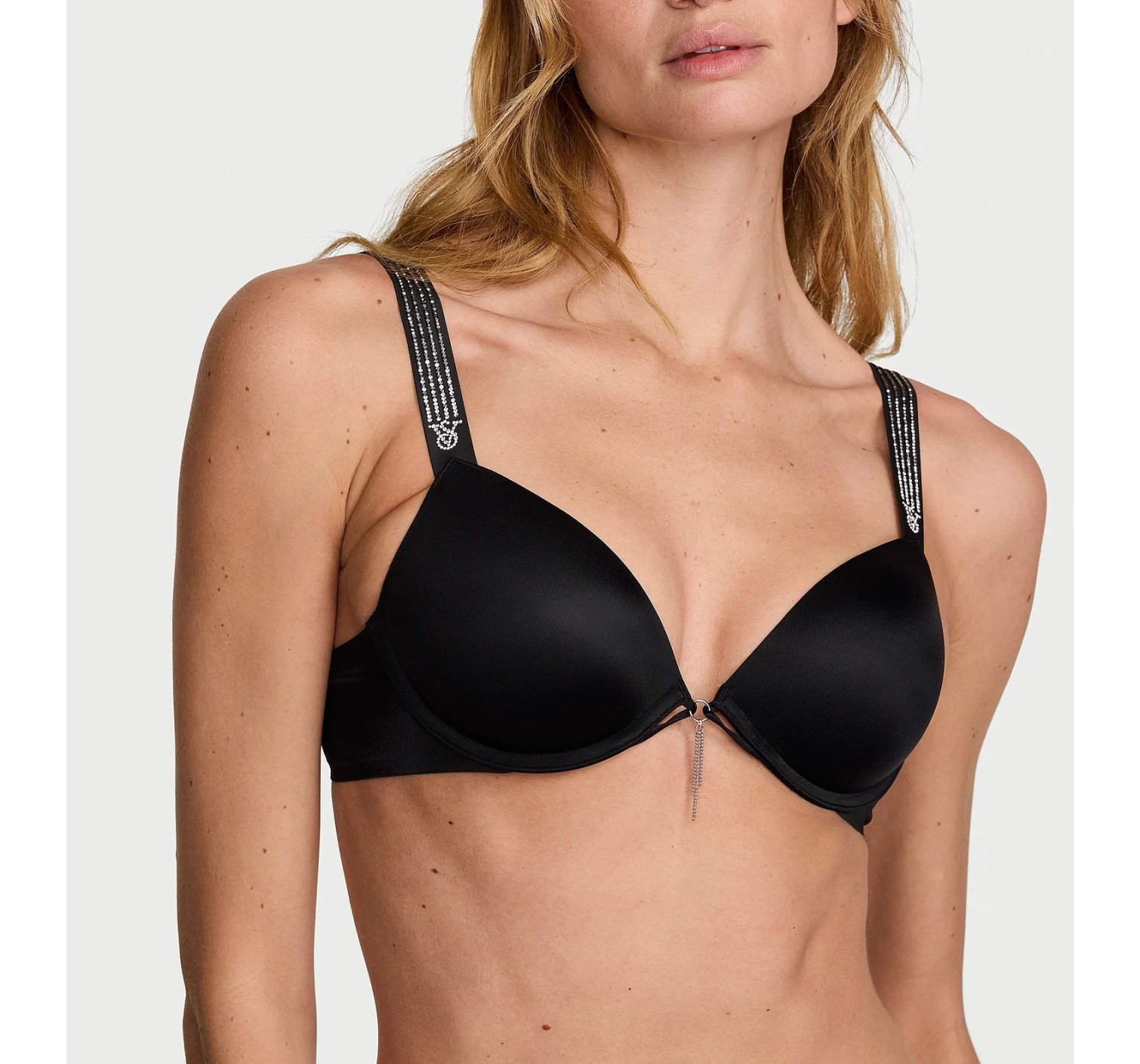 Бюстгалтер Ombré Stripe Shine Strap Push-Up Bra Black
