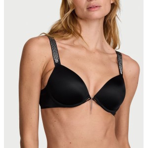 Бюстгалтер Ombré Stripe Shine Strap Push-Up Bra Black