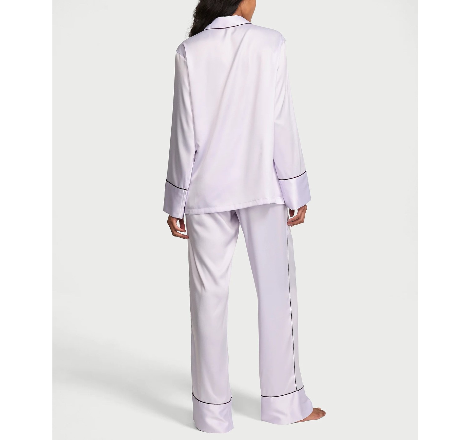Піжама Signature Satin Long Pajama Set Purple Whisper & Party On Purple
