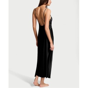 Пеньюар Satin Maxi Slip Black