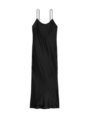Пеньюар Satin Maxi Slip Black