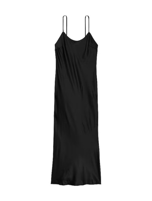 Пеньюар Satin Maxi Slip Black
