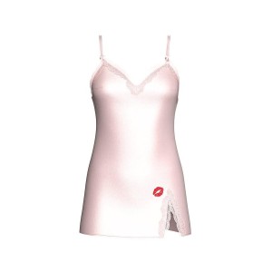 Пеньюар Tease Satin Lace-Trim Mini Slip Dress Angel Pink
