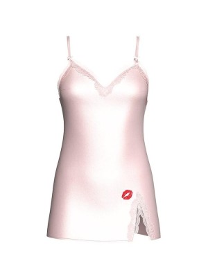 Пеньюар Tease Satin Lace-Trim Mini Slip Dress Angel Pink
