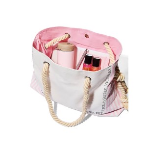 Сумка Rope Handle Tote Bag Pink Iconic Stripe