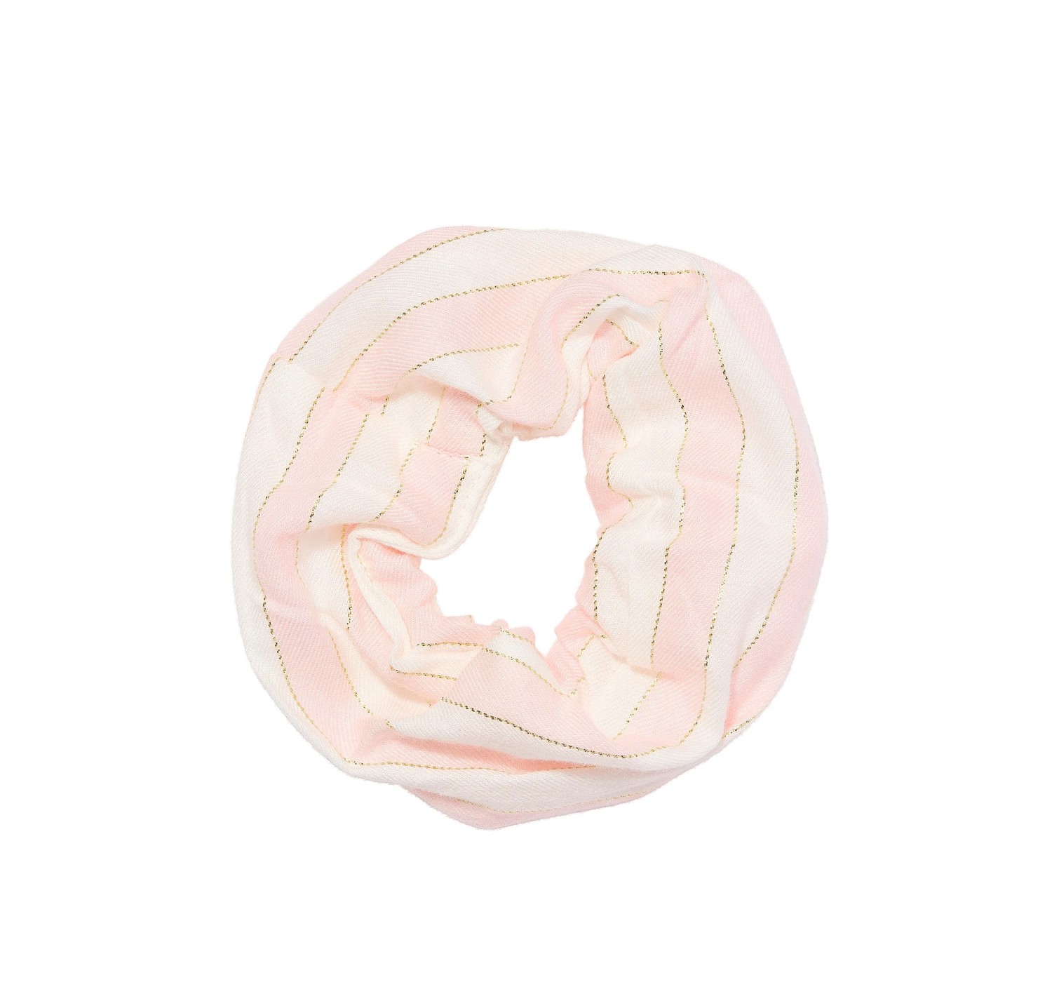 Піжама Flannel Long Tee-Jama & Scrunchie Set White & Pink Shimmer Heritage Stripes