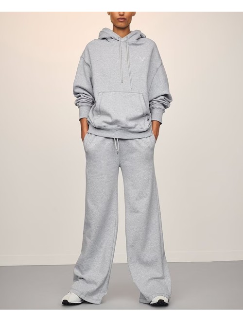 Костюм Medium Heather Fleece Hoodie Wide Leg Fleece Joggers Set Grey