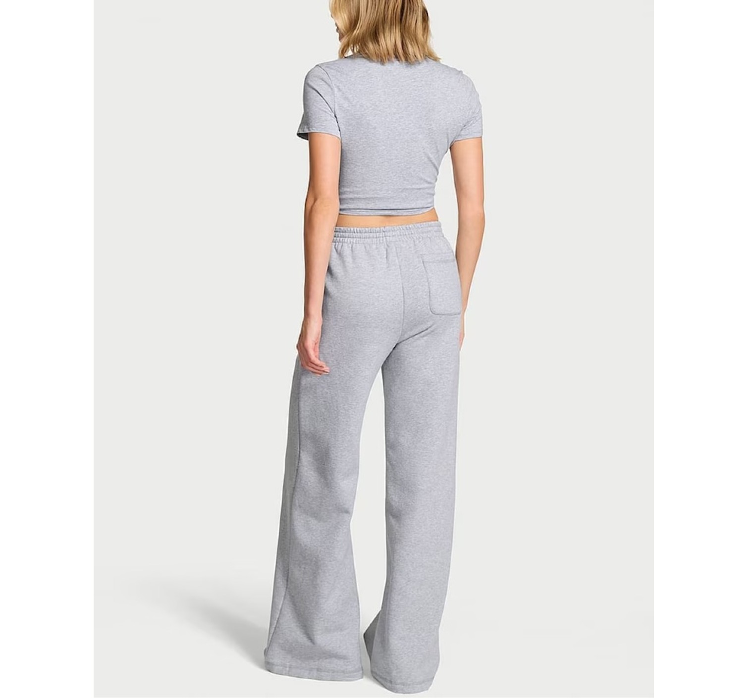 Костюм Medium Heather Fleece Hoodie Wide Leg Fleece Joggers Set Grey 