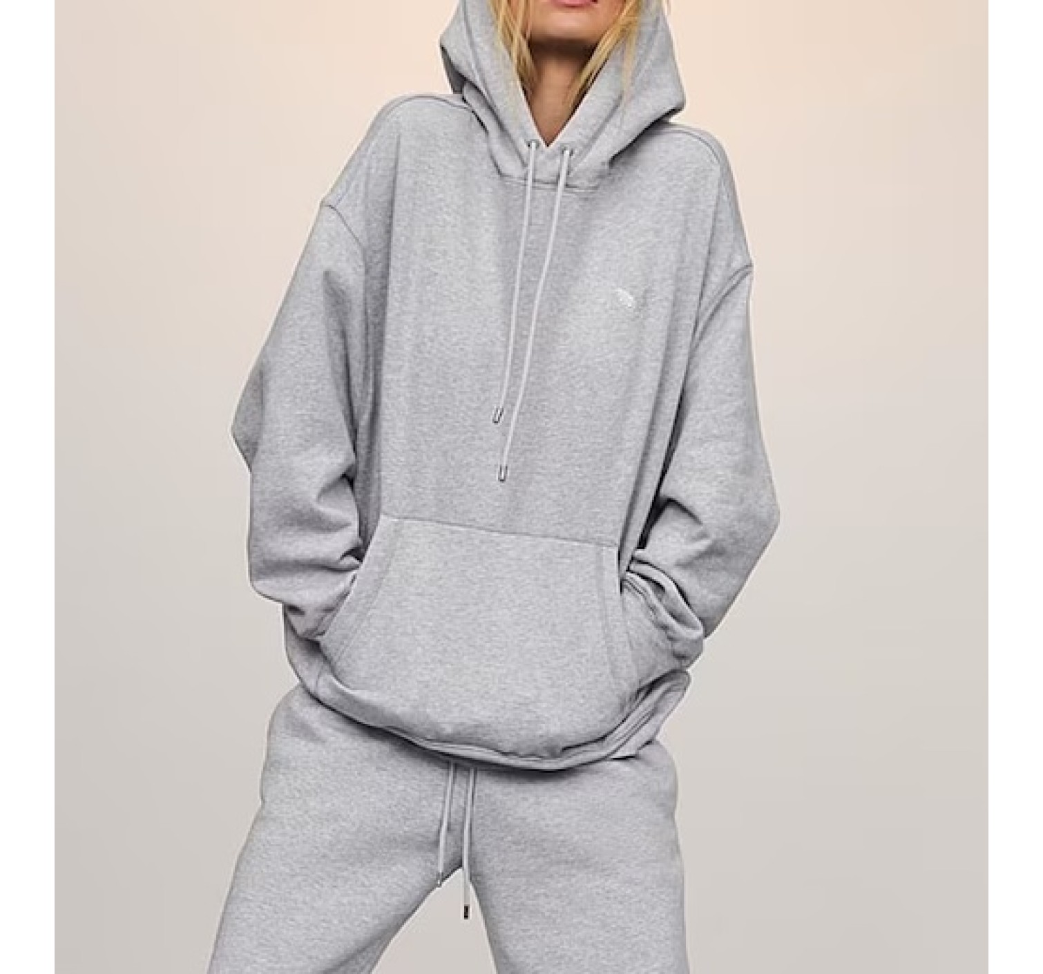 Костюм Medium Heather Fleece Hoodie Wide Leg Fleece Joggers Set Grey 