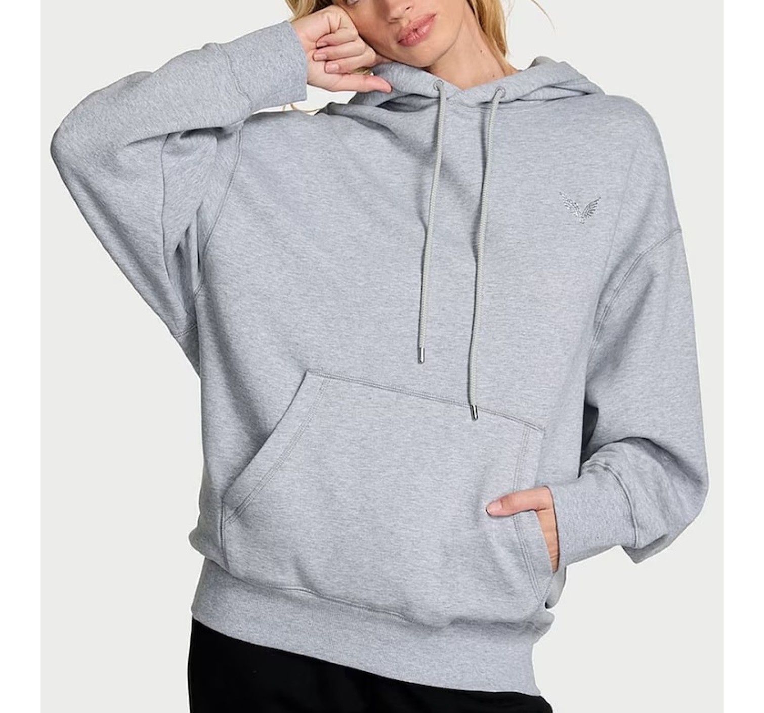 Костюм Medium Heather Fleece Hoodie Wide Leg Fleece Joggers Set Grey 