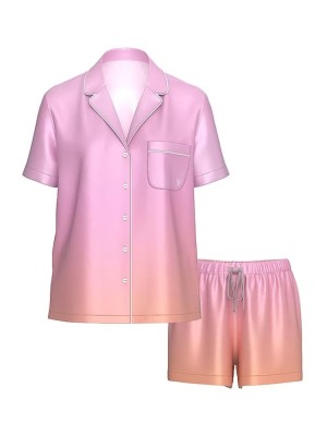 Пижама Satin Short Pyjamas Set Pink Ombre